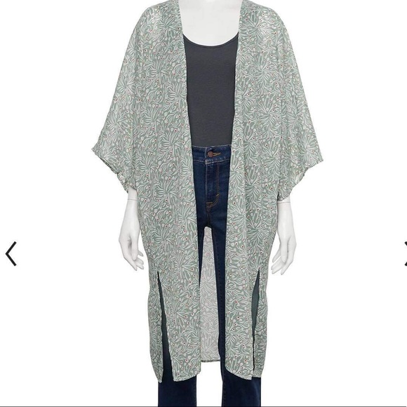 Sonoma Goods For Life Women’s Dainty Floral Belted Kimono Size OS - Picture 9 of 10